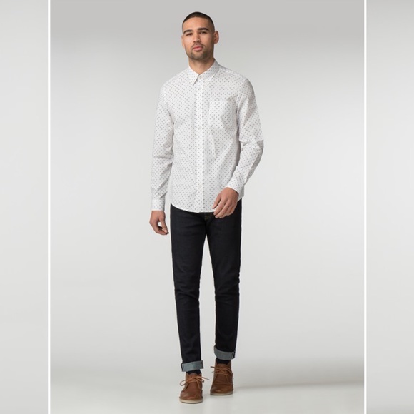 NWOT Ben Sherman Polka Dot Button Down